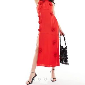 Elegant Red Sleeveless Dress